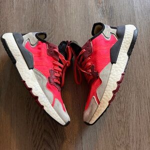 Adidas Kids' Red and Black Sneakers sz 6y